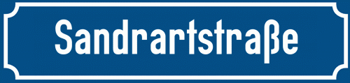 Straßenschild Sandrartstraße