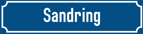 Straßenschild Sandring
