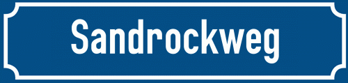 Straßenschild Sandrockweg