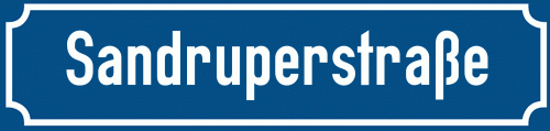 Straßenschild Sandruperstraße