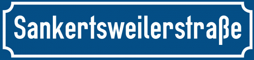 Straßenschild Sankertsweilerstraße