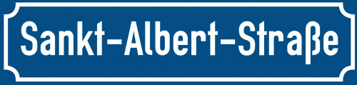 Straßenschild Sankt-Albert-Straße