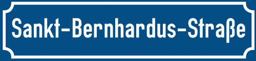 Straßenschild Sankt-Bernhardus-Straße