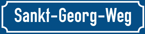 Straßenschild Sankt-Georg-Weg