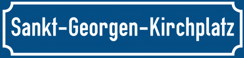 Straßenschild Sankt-Georgen-Kirchplatz zum kostenlosen Download