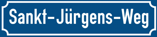 Straßenschild Sankt-Jürgens-Weg