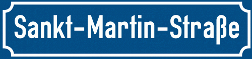 Straßenschild Sankt-Martin-Straße