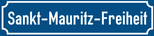 Straßenschild Sankt-Mauritz-Freiheit