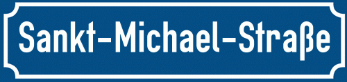 Straßenschild Sankt-Michael-Straße