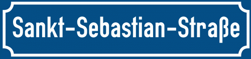 Straßenschild Sankt-Sebastian-Straße zum kostenlosen Download