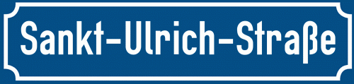 Straßenschild Sankt-Ulrich-Straße