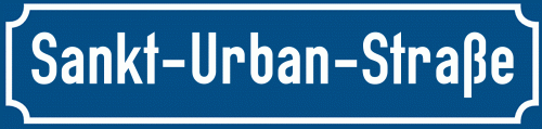 Straßenschild Sankt-Urban-Straße