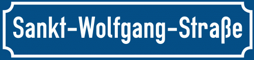 Straßenschild Sankt-Wolfgang-Straße