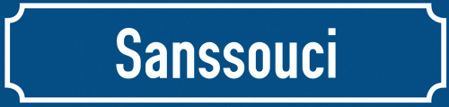 Straßenschild Sanssouci