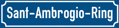 Straßenschild Sant-Ambrogio-Ring