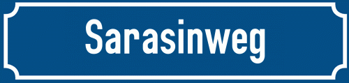 Straßenschild Sarasinweg
