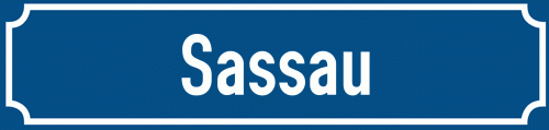 Straßenschild Sassau