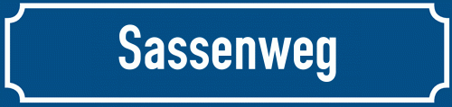Straßenschild Sassenweg
