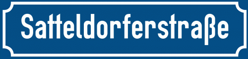 Straßenschild Satteldorferstraße