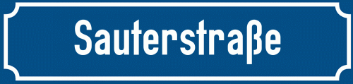 Straßenschild Sauterstraße