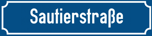 Straßenschild Sautierstraße
