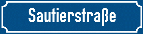 Straßenschild Sautierstraße zum kostenlosen Download