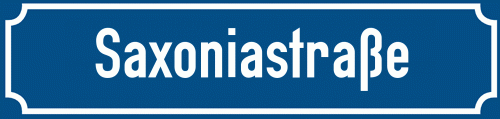 Straßenschild Saxoniastraße
