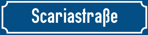 Straßenschild Scariastraße