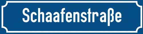 Straßenschild Schaafenstraße