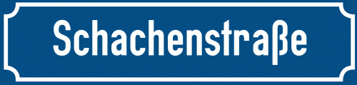 Straßenschild Schachenstraße