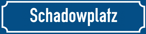 Straßenschild Schadowplatz