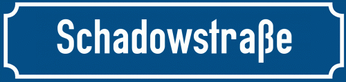 Straßenschild Schadowstraße
