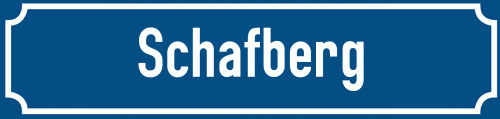 Straßenschild Schafberg