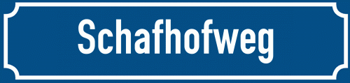 Straßenschild Schafhofweg