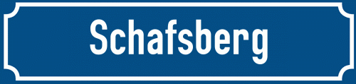 Straßenschild Schafsberg
