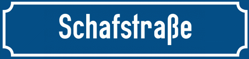 Straßenschild Schafstraße