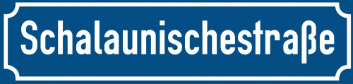 Straßenschild Schalaunischestraße