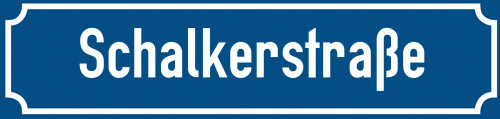 Straßenschild Schalkerstraße zum kostenlosen Download