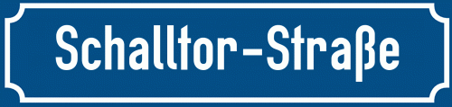 Straßenschild Schalltor-Straße