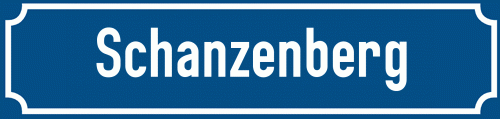 Straßenschild Schanzenberg