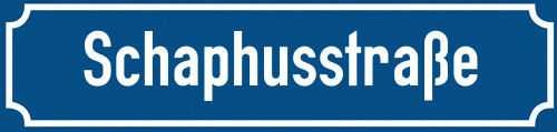 Straßenschild Schaphusstraße