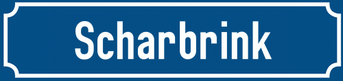 Straßenschild Scharbrink