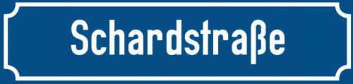 Straßenschild Schardstraße