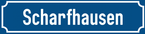 Straßenschild Scharfhausen