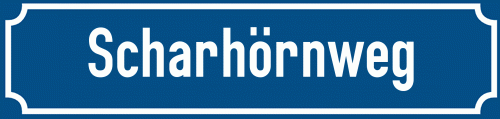 Straßenschild Scharhörnweg