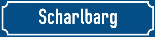 Straßenschild Scharlbarg