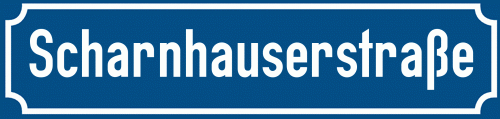 Straßenschild Scharnhauserstraße zum kostenlosen Download