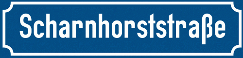 Straßenschild Scharnhorststraße zum kostenlosen Download