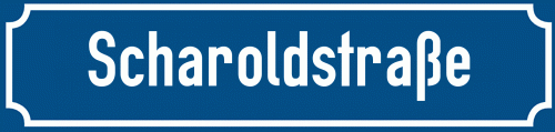 Straßenschild Scharoldstraße zum kostenlosen Download