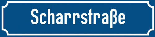Straßenschild Scharrstraße